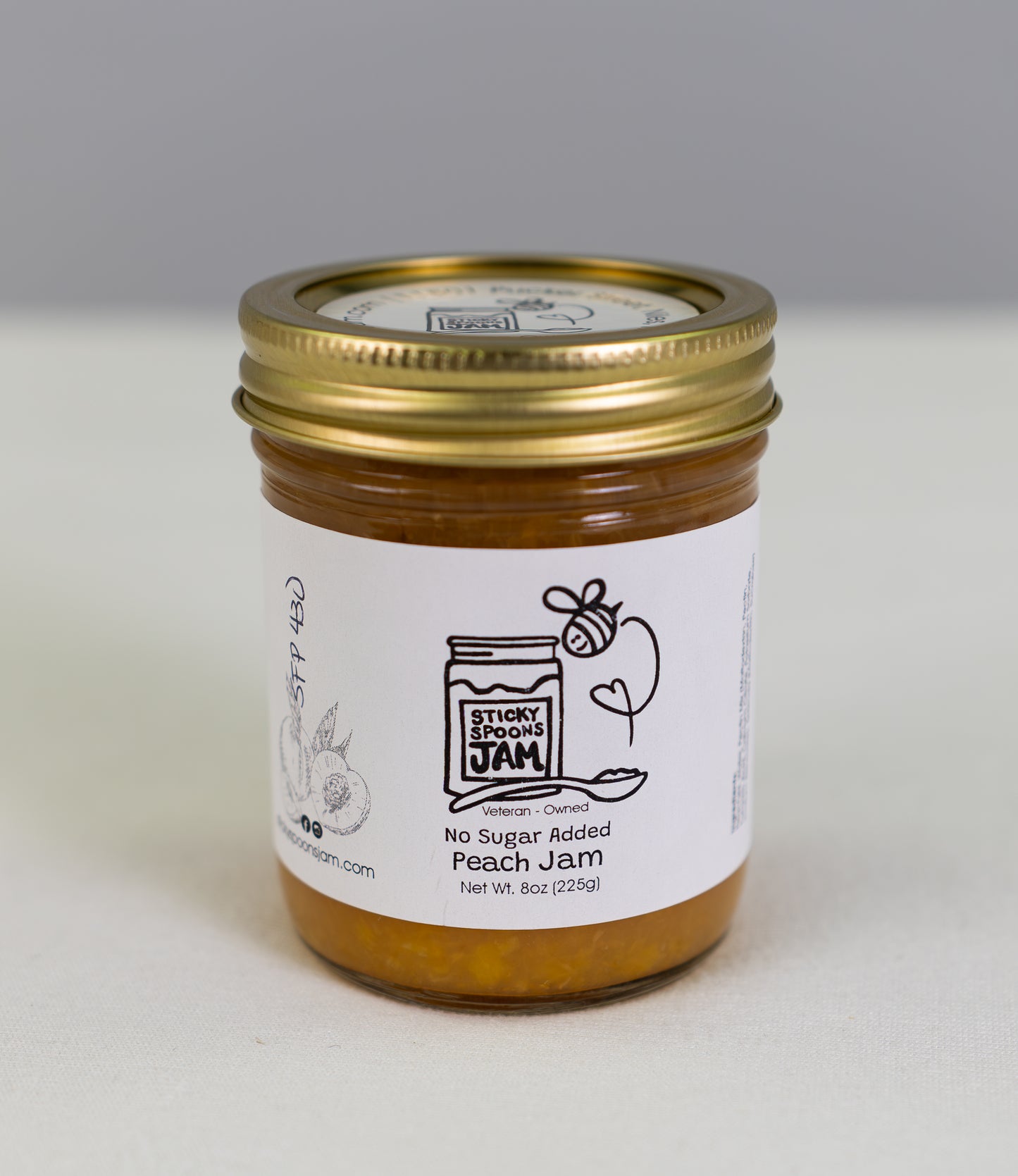 No Sugar Added - Peach Jam - 8oz