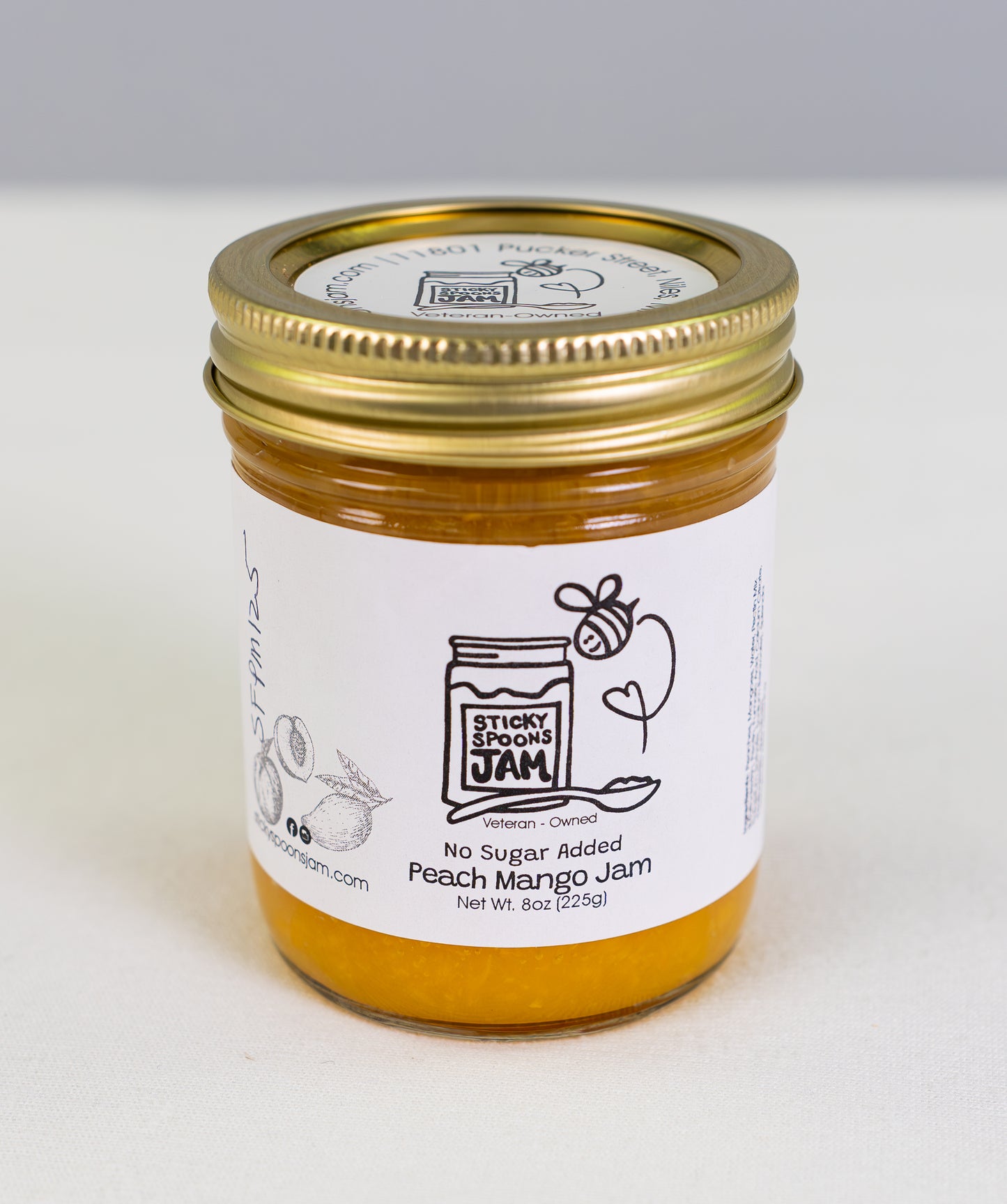 No Sugar Added - Peach Mango Jam - 8oz