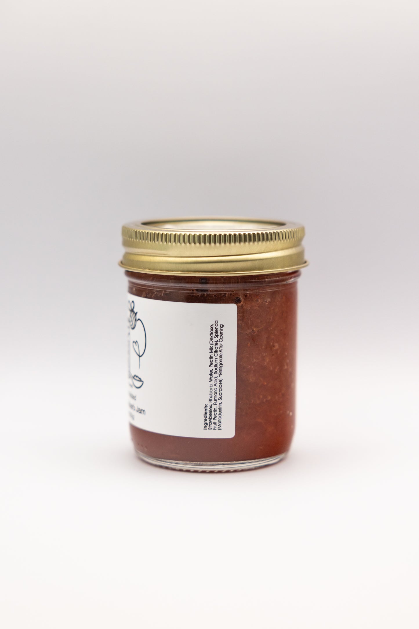 No Sugar Added - Strawberry Rhubarb Jam - 8oz