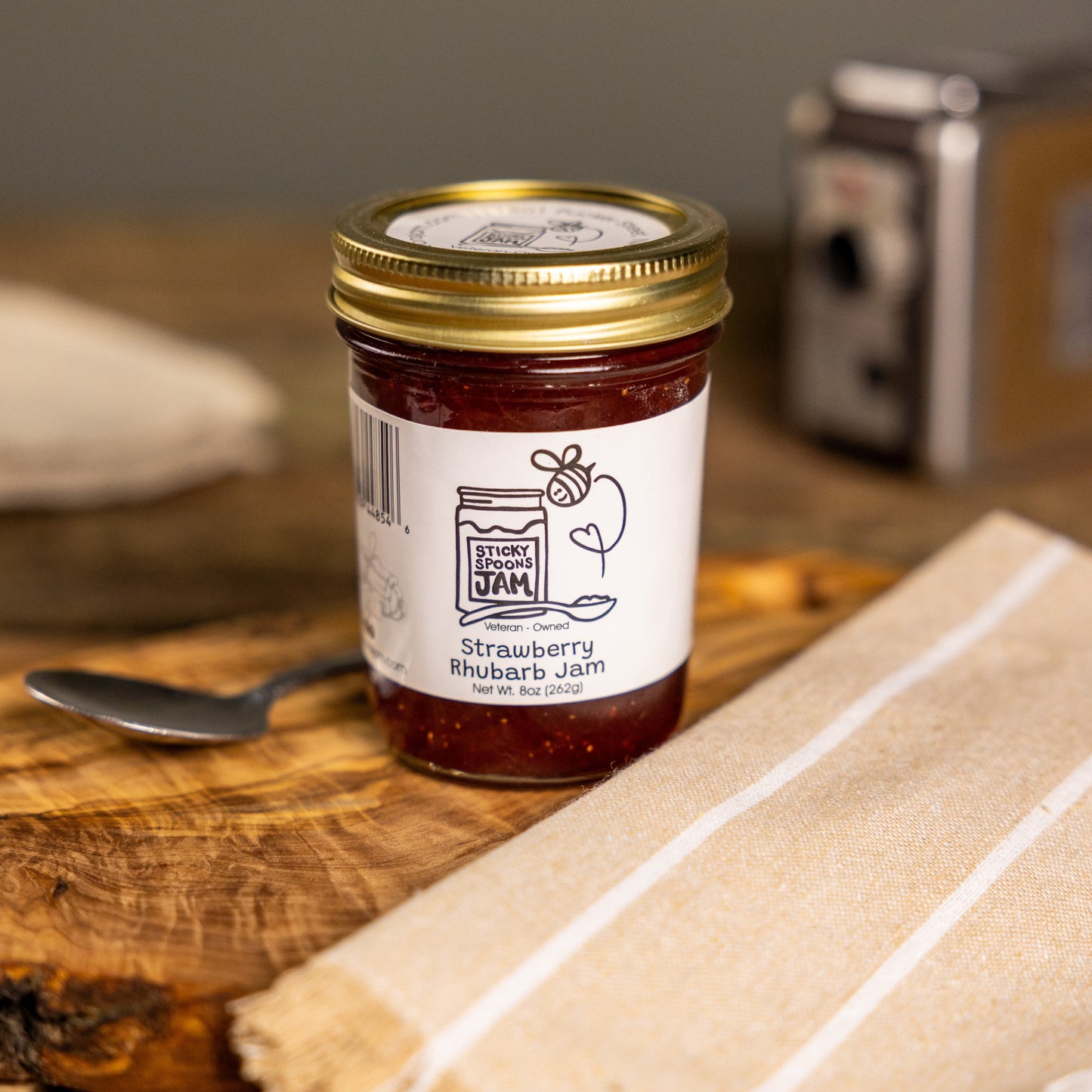Strawberry Rhubarb Jam - 8oz