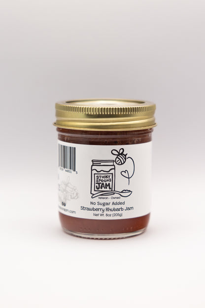 No Sugar Added - Strawberry Rhubarb Jam - 8oz