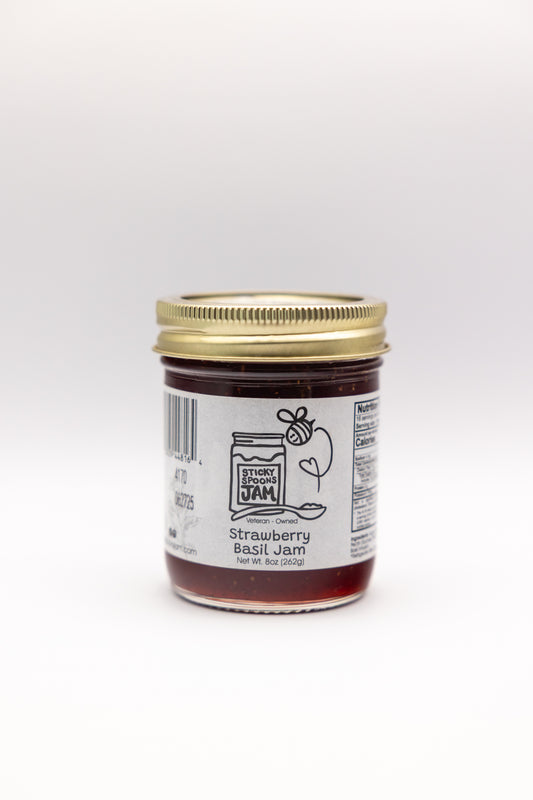 Strawberry Basil Jam - 8oz
