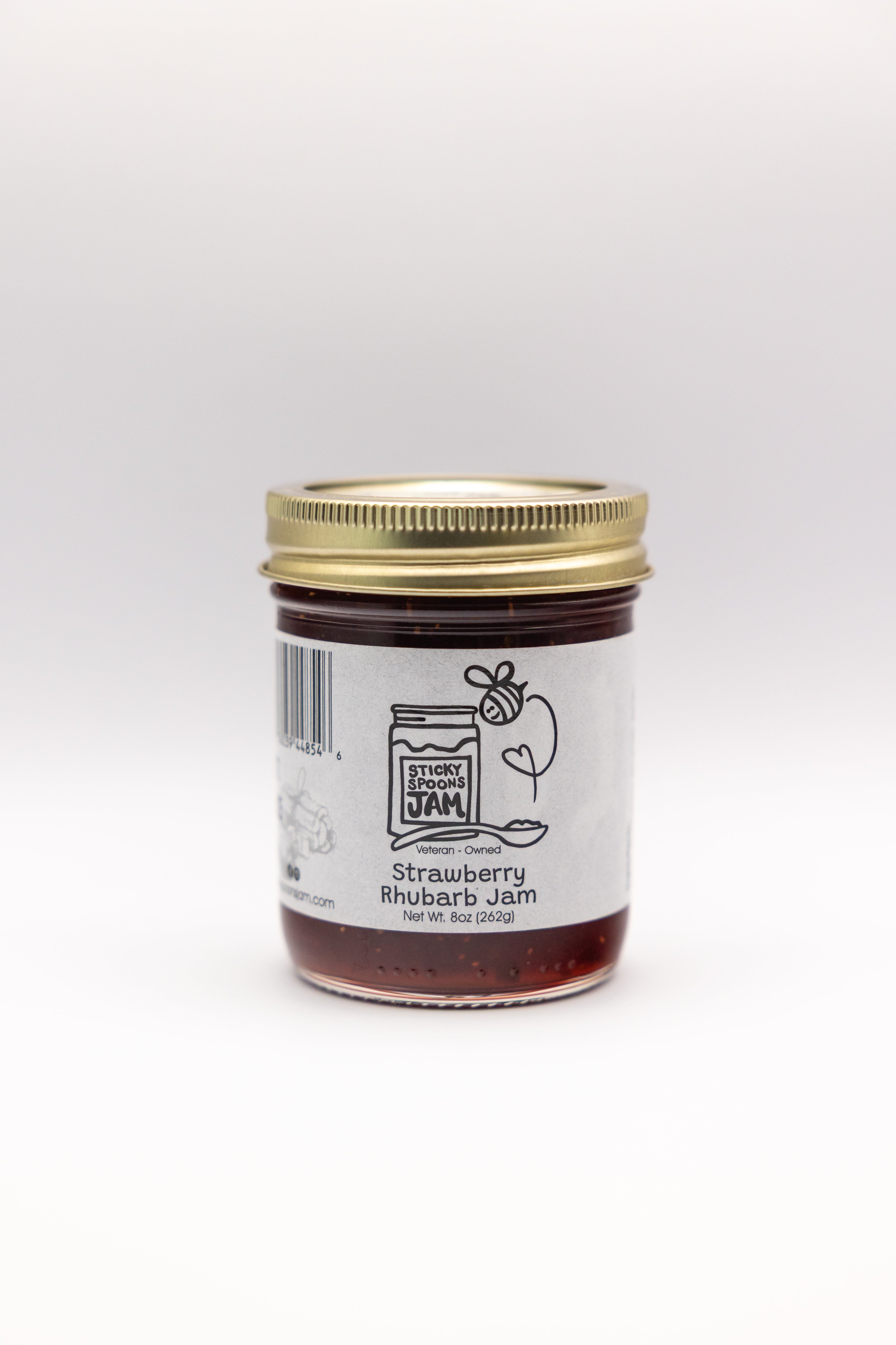 Strawberry Rhubarb Jam - 8oz – Sticky Spoons Jam