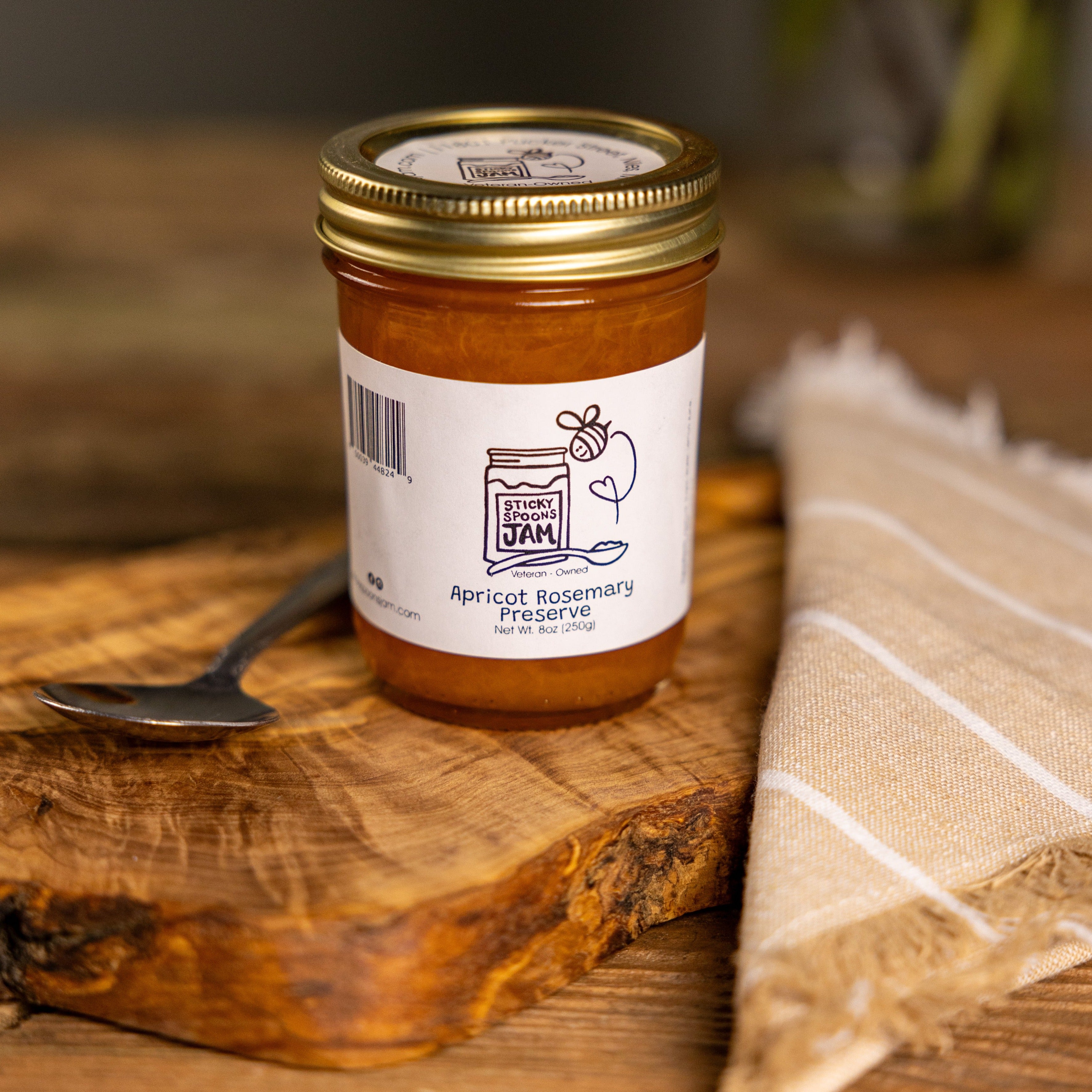 Apricot Rosemary Preserve - 8oz – Sticky Spoons Jam
